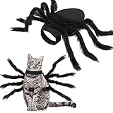 Halloween Spinnenkostüm für Hund Katze, Hundekostüm Halloween Katze, Halloween-Haustier-Kostüm-Halloween Dekorationen,Spinnenkostüm für Kleine mittelgroße Hunde und Katzen einstellbar