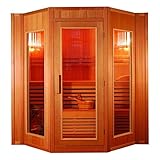 XXL Luxus Finnische Sauna SET Sauna inkl. Harvia Saunaofen Modell 2022 für 4 Pers.