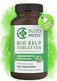 Bio Kelp Jod – 365 vegane Tabletten – 150µg natürliches Jod – Bio Braunalgen aus Frankreich – Laborgeprüft in Deutschland – Premium Sea Kelp Jahresvorrat – Jod Tabletten hochdosiert ohne Zusatzstoffe