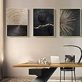 3er Design-Poster Set Wandbilder, Jahresring Linien Wandkunst Bilder Plakate und Drucke kunst Home Decoration Rahmenlos für Wohnzimmer Ohne Rahmen (40 x 50 cm)