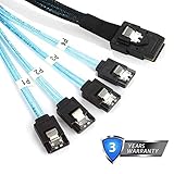 OIKWAN SATA-Kabel, SFF-8087 auf SATA-Hochgeschwindigkeits-Kabel für Server (1 m)