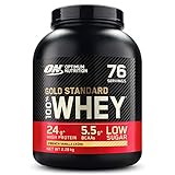 Optimum Nutrition ON Gold Standard Whey Protein Pulver, Eiweißpulver zum Muskelaufbau, natürlich enthaltene BCAA und Glutamin, French Vanilla Crème, 76 Portionen, 2.28kg, Verpackung kann Variieren