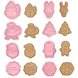 Ausstechförmchen Weihnachten, 8 PCS Weihnachten Keksausstecher,Plätzchenformen für Kinder,Fondant Ausstechformen,Cookie Cutter, Cookie Backen Form,Kinder Backen Küche Zubehör