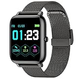 KALINCO Smartwatch, 1.4 Zoll Touch-Farbdisplay mit personalisiertem Bildschirm,Armbanduhr mit Blutdruckmessung,Herzfrequenz,Schlafmonitor, Sportuhr IP67 Wasserdicht Schrittzähler für Damen Herren