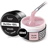 SINCERO SALON Aufbaugel zur Nagelverlängerung und Modellage I Nude Cover Ein Gel zum Schutz Ihrer Nägel, 50ml