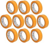 MorNon 10x Rollen Goldband Klebeband 30mm x 50m Entfernbar Kreppband Malerband Rückstandfrei für Automotive Dekoration Malerarbeiten ohne Lösungsmittel Malerkreppband Maler Schmal