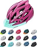 meteor Fahrradhelm Herren Damen Kinder-Helm rollerhelm mädchen kinderfahrradhelm rennradhelm Mountainbike Inliner skaterhelm fahradhelm Scooter Jungen Bike Helmet (S (52-56cm), Aubergine)