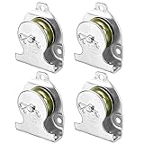 IWILCS 4 Pcs Stehblock Umlenkrolle, Single Swivel Pulley Block, Umlenkrollen mit Kugellager für Seile Stahlseil Fitness Gym Übungszubehör Tragkraft 190KG