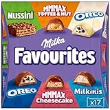 Milka Favourites 1 x 158g I Schoko Pralinen Mix I Einzeln verpackte Pralinen I 6 verschiedene Sorten I Schokoladen-Geschenk I Milka Schokolade aus 100% Alpenmilch