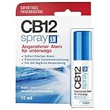 CB 12 Spray – sofortige Frische für unterwegs, reduziert die Hauptursache von Mundgeruch, mit Zinkacetat, Minzgeschmack – 15 ml