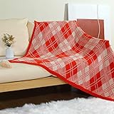 KIMKCY Kuscheldecke Bohemian Sofa Decke Geometrisches Muster Strickdecke Quasten Klimaanlagen Decke Nickerdecke-C,130 * 200 cm