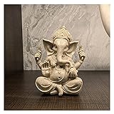 Uziqueif Ganesha Figur,Elefanten Figuren,Buddha Statue Sandstein Skulptur Elefant Statue Buddha Figur,Sandstein Ganesha Buddha Elefant Statue Skulptur Handgefertigte Figur