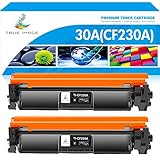 True Image Kompatibel Tonerpatrone Replacement für HP 30A CF230A 30X CF230X CF230 Toner Laserjet Pro M203d M203dn M203dw MFP M227fdn M227fdw M227sdn M203 M227 227sdn 203dw 203dn (Schwarz, 2er-Pack)