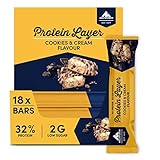 Multipower Protein Layer Bar Energieriegel mit 32 % Protein – Fitnessriegel 18 x 50 g – Proteinriegel als Sport-Snack – Eiweißriegel mit Cookies and Cream Geschmack – kalorienarmer Eiweißriegel