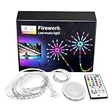 Daoco BT Connected Firework LED Strips Lichtunterstützte App-Steuerung/Controller / 16 Millionen Farbwechsel/Geschwindigkeit und Helligkeit einstellbar/Timing-Funktion/Musiksynchronisierung /*