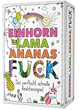 Einhorn, Lama, Ananas, FUCK: Das verflucht schnelle Reaktionsspiel. Der Klassiker für Erwachsene. Zum Abreagieren und Entspannen. Das perfekte Geschenk für Weihnachten und Geburtstag