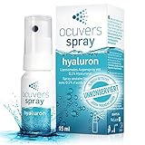 Ocuvers Hyaluron Augenspray – mit Liposomen - 15 ml Augenspray gegen trockene Augen - Die Alternative zu Augentropfen gegen trockene Augen