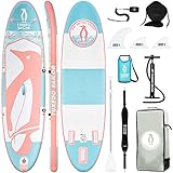 Tuxedo Sailor Aufblasbares Stand Up Paddle Board SUP Yoga Board Komplettzubehör Verstellbares Paddleboard, Pumpe, ISUP Reiserucksack, Handy wasserdichte Tasche, Finne, Kajak-Sitz, Paddling Surfboard