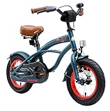 BIKESTAR Kinderfahrrad für Jungen ab 3-4 Jahre | 12 Zoll Kinderrad Cruiser | Fahrrad für Kinder Blau | Risikofrei Testen