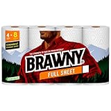 Brawny® Papierhandtücher mit Bogen, 4 Doppelrollen = 8 normale Rollen