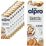 Alpro - 10er Pack Mandel Drink 'Almond for Professionals' Barista 1 Liter - Mandeldrink zum Aufschäumen für Kaffee, Shakes und Smoothies