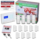 Multi Kon Trade hochwertige GSM Funk Alarmanlage mit Bewegungsmelder - Home Security Kit mit Tür- und Fensterkontakten - Professionelles Smart Alarmsystem mit Fernsteuerung