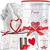 GipsME – DAS ORIGINAL - 3D Handabdruck Set für Paare – Gipsabdruck Hände - Partner und Pärchen Geschenke für Frauen und Männer als Hochzeitstag, Jahrestag Geschenk für Sie und Ihn