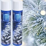 600ml Kunstschnee Dekoschnee Spray - Snow Foam Deko Schnee Spray für Weihnachtsbaum Kunstschnee Fenster Schneespray Sprühschnee für Tannenbaum Schnee Baum Fake Snow Spray Spraydose