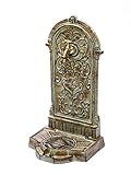 aubaho Standbrunnen 64cm 11kg Waschbecken Brunnen Eisen grün Wandbrunnen antik Stil