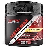 Testo MAX - 270 Kapseln - Extra stark: Hochdosiert mit 7320 mg pro Tagesportion - Mit Aminosäuren + Pflanzenextrakten - Tribulus + Maca-Extrakt + Boron + D-Asparaginsäure - Vegan