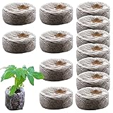 HongYan Torfpellets, 30 mm Seed Rapid Rooter Plugs, 12 Stück Blumenerde für den Innen- und Garten zum Pflanzen von Blumen, Gemüse, Kräutern und Pflanzen