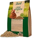 HÜHNER Land Hühnerfutter – Legehennen Plus 5kg, Pellets, Zusatz für Legehennenfutter, Geflügelfutter, OHNE GENTECHNIK & ZUSÄTZE, GVO frei, Futter für Hühner, Wachteln & Legewachteln