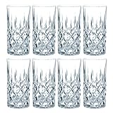 Nachtmann Noblesse Longdrinkglas Set, 8er Set, Wasserglas, Saftglas, Kristallglas, H 14.8 cm, 375 ml