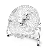 Keplin Bodenventilator 50cm - Leistungsstarke Windmaschine mit 3 Geschwindigkeitsstufen I Verstellbarer Ventilatorkopf I Tragbarer Belüfter für Zuhause, Fitnessstudio, Büro, Garage & Lagerhallen