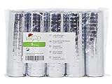 KIDDYPARTY Luftschlangen Silber Metallic, 5er Pack PREMIUM Qualität Papierschlangen, 5 Stück metallic/weiß. Ideal als Deko für Silberhochzeit, Geburtstag, Veranstaltung, Karneval und Silvester.