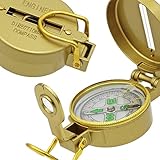 Peil- Marschkompass CADOFE Metallgehäuse Survival Outdoor Camping Kompass Gold