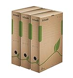 Esselte Archiv Box ECO, 80 mm, natur braun, 50 Stück (50er Set, Archiv Box ECO, 80 mm)