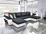 Ecksofa mit Schlaffunktion Espanya U Wohnlandschaft Bettkasten Schlafsofa XL U Form Kunstleder Gewebe Big Sofa 19