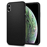 Spigen Liquid Air Hülle Kompatibel mit iPhone XS und Kompatibel mit iPhone X -Schwarz