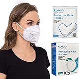 SUNKIND 50stk FFP2 Maske, CE2797 zertifizierte Mundschutzmaske, 5-lagige faltbare Staubschutzmasken, hygienisch einzelverpackt/Weiß