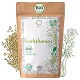 ORIGEENS BIO FENCHELTEE 200g | Kräutertee für Stillen, Laktation und Verdauung | Fenchelsamen Bio für losen Tee | In Deutschland zertifiziert und verpackt