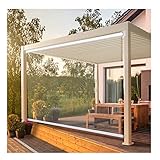 Transparentes Wasserdichtes Rollo,Transparent Wasserdichtes Roll-Up-Rollo,Outdoor-Balkon-Terrassen-Tür Durchsichtige Rollos, PVC-Kunststoff-Regenschutz-Fenster-Rollos,160x350cm/62.9x137.7in