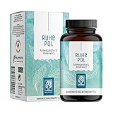 NATURTREU® Ashwagandha Rosenwurz Kapseln hochdosiert - Vergleichssieger 2020* - Je 500mg Ashwagandha + Rhodiola Rosea Extrakt - Ruhepol: Vegan, pflanzlich und ohne Zusätze - 120 Ashwagandha Kapseln