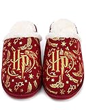 Harry Potter Hausschuhe Womens Damen Slip-On Flauschige rote Hausschuhe 38-39 EU