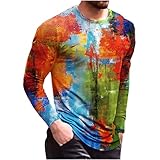 Basic Shirt Longsleeve Tee Core O-Neck T-Shirt Herre Sommer Muscle Shirt Fashion Streetstyle Top Herren-T-Shirts mit Langarm Herren T-Shirt Langarm Longshirt Muster Druck Karneval