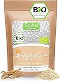 Raibu® Ashwagandha Premium BIO Pulver (250g) | 100% ECHTE Ashwagandha Pulver | Indischer Ginseng Ayurveda, Withania Somnifera