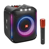 JBL PartyBox Encore – Tragbarer Party-Lautsprecher für drinnen und draußen – Mit eingebauten Lichtern, IPX4-Design und tiefem Bass – 10 Stunden Laufzeit – In Schwarz