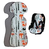 ByBoom Basics Baby Sitzauflage, Sitzeinlage 77x32 cm, Baumwoll- und Frotteeseite, für Babyschale, Autositz (z.B. Maxi-Cosi, Britax-Römer, Cybex), Kinderwagen, Buggy, Fahrradanhänger - Made in EU