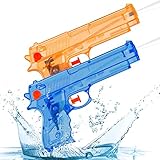 2 Stück Mini Wasserpistolen Kleine Wasser Spritzpistole Kunststoff Wassergewehr Spielzeug für Erwachsene Strand Pool Outdoor Aktivität Wasserkampf Geburtstag Party Zubehör, Zufällige Farbe