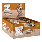 Naturally Pam Crunchy Protein Bar | Cashew Caramela – 12 x 30g | Knuspriger Protein Riegel ohne Rohrzucker | Glutenfrei, bio & vegan by Pamela Reif